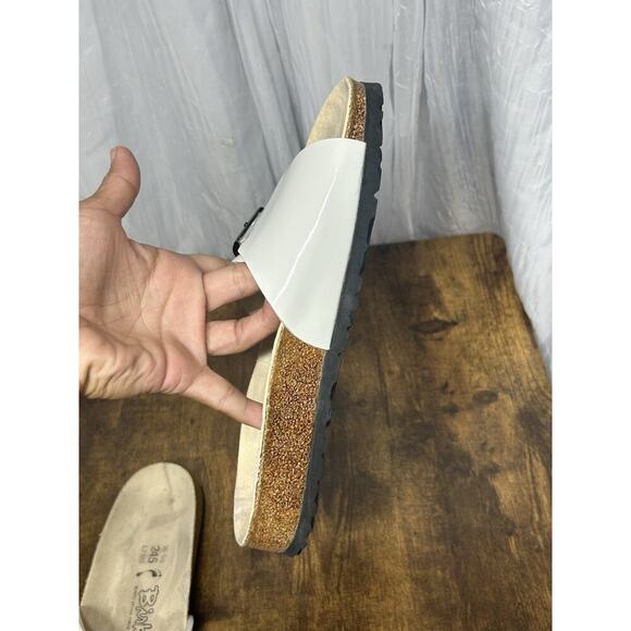 Birkis Birkenstock Catalina White Single Strap Buckle Sandals Womens Sz 38 US 7 - Picture 11 of 11